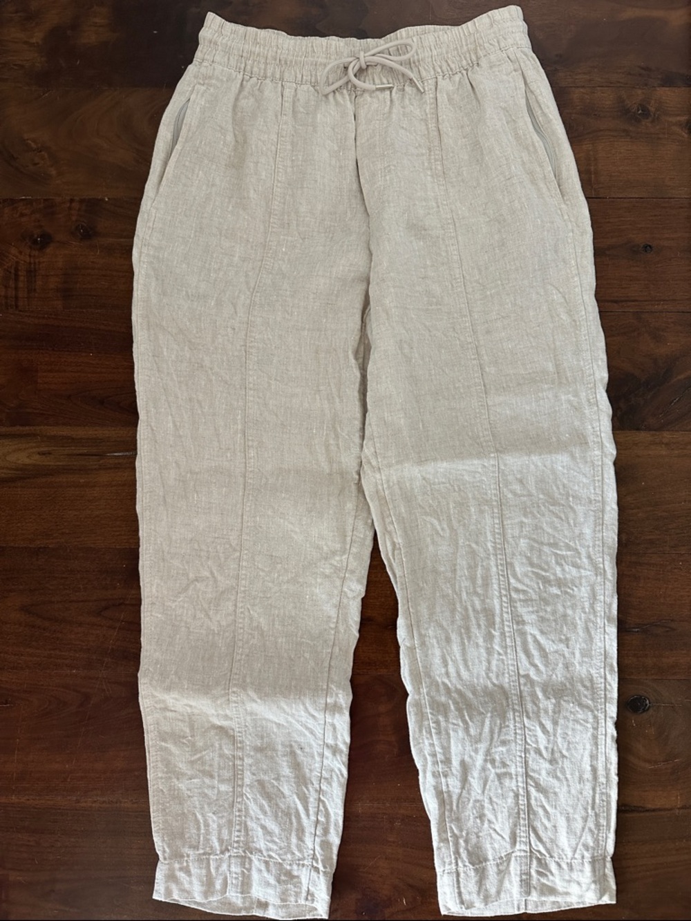 Athleta Retreat linen straight leg pants